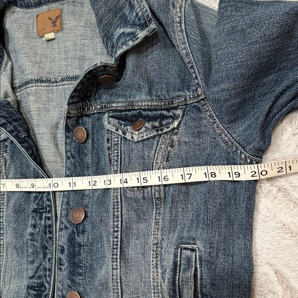 American Eagle Outfitters denim jean jacket medium blue wash size L - Picture 9 of 9